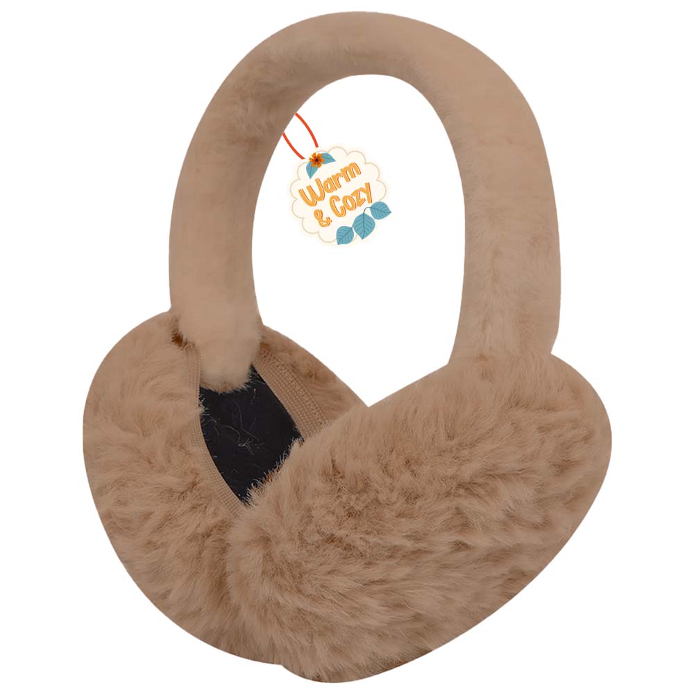 ZIBELL Winter Ears Warmer Earmuffs Women Fluffy Earflap Headband Plush Foldable Earflap Ear Muffs