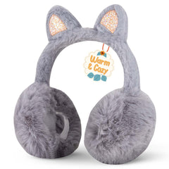 Winter Cat Ears Warmer Earmuffs Women Fluffy Earflap Headband Glitter Ears Plush Foldable Earflap Ear Muffs