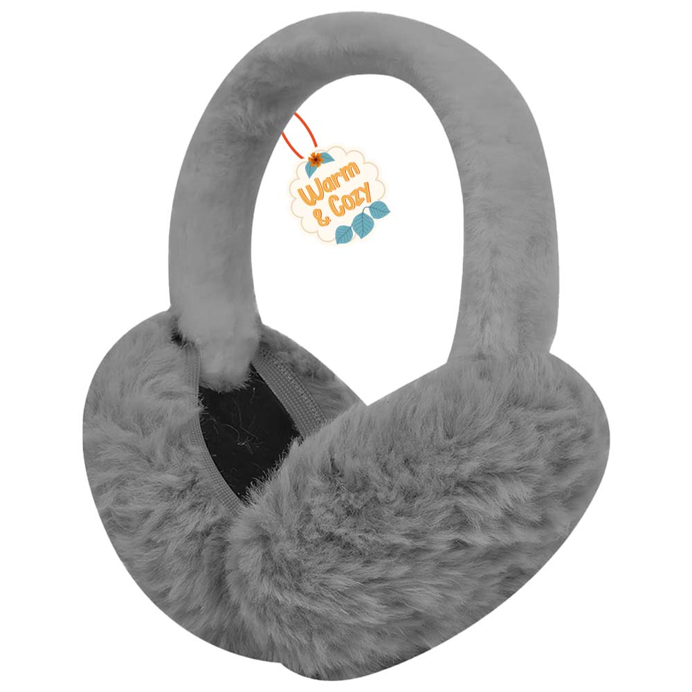 ZIBELL Winter Ears Warmer Earmuffs Women Fluffy Earflap Headband Plush Foldable Earflap Ear Muffs