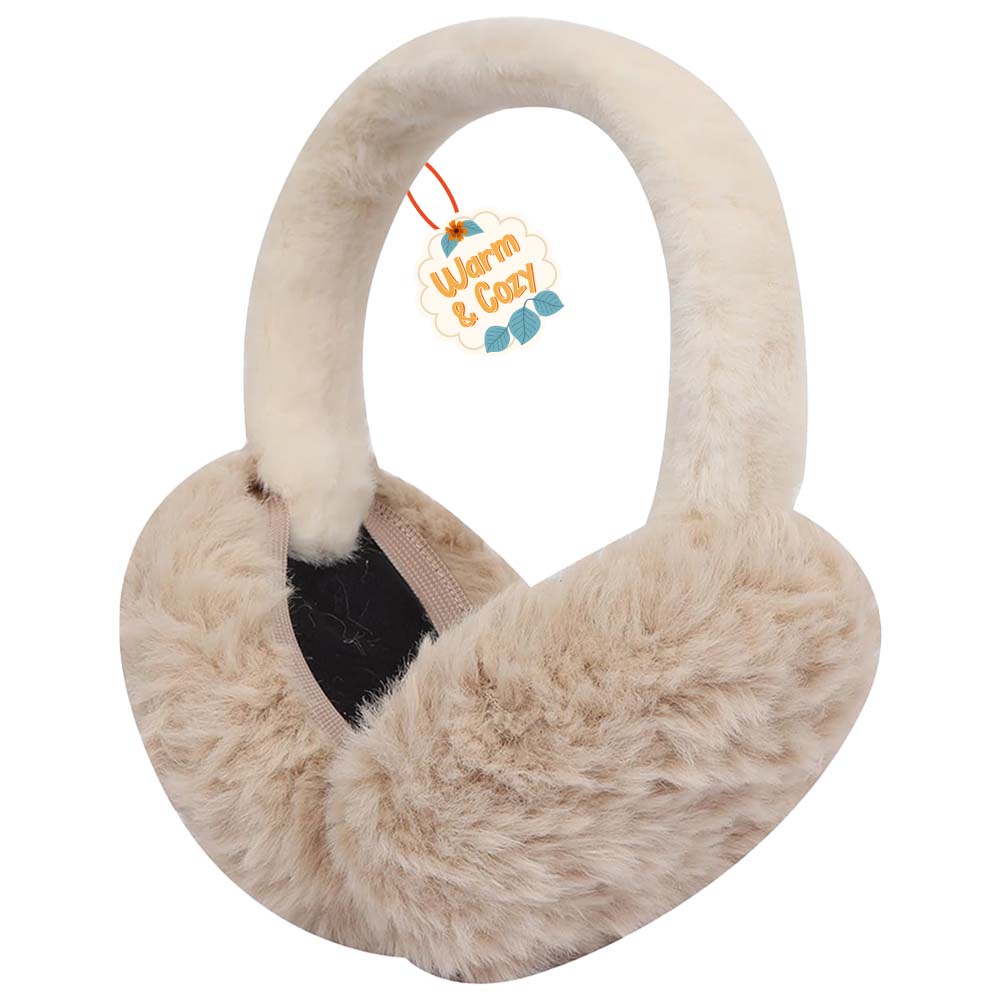 ZIBELL Winter Ears Warmer Earmuffs Women Fluffy Earflap Headband Plush Foldable Earflap Ear Muffs