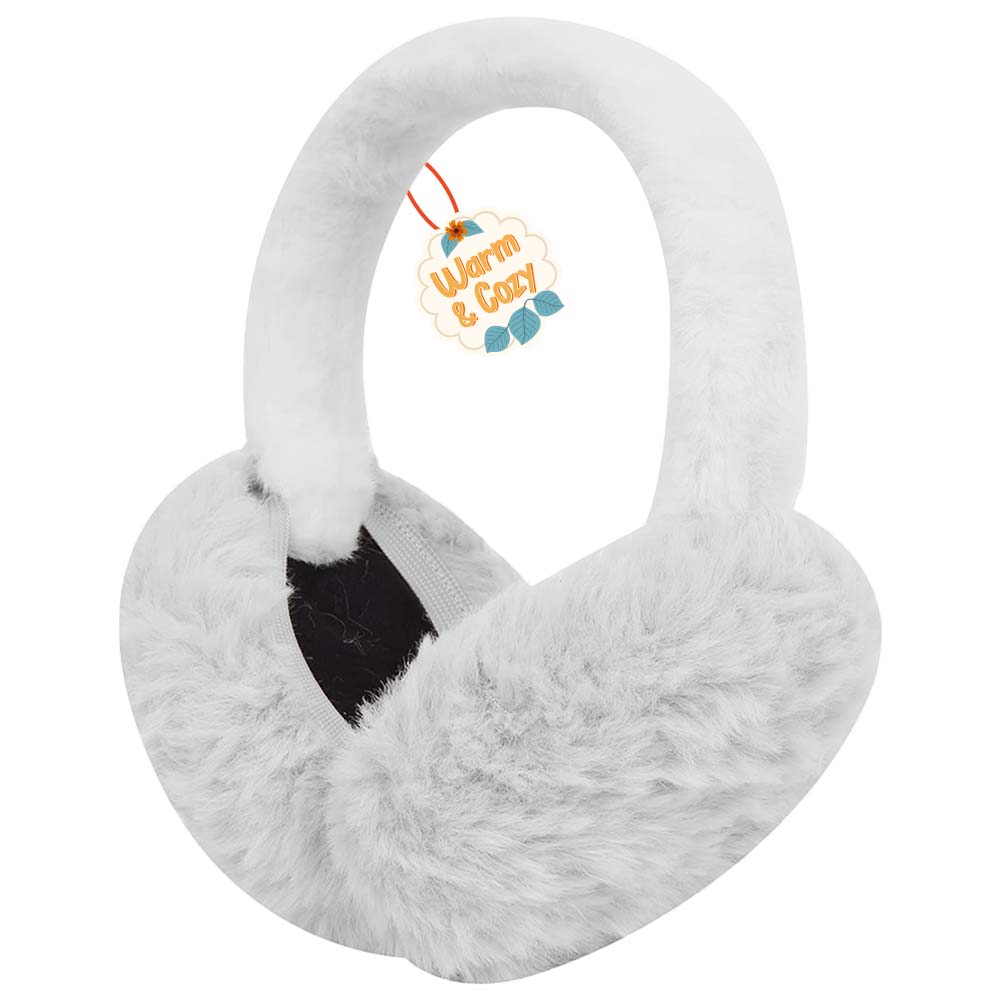 ZIBELL Winter Ears Warmer Earmuffs Women Fluffy Earflap Headband Plush Foldable Earflap Ear Muffs