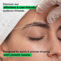 Organic Cotton Eyebrow Threading Thread Tool for Women - 2 Spools x 300 Meters Thread for Eyebrows Threading - Upperlips Shaping - Forehead Chin Hair Removal Thread - Salon Spa Home by Zibell